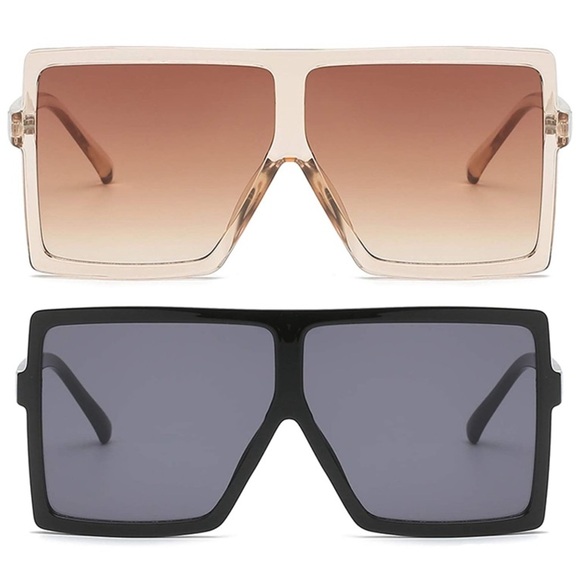 Square Oversized Sunglasses -2Pack main image 5